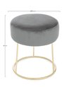 TABURETE CLARISSA GRIS D35