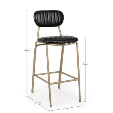 TABURETE BAR ADDY NEGRO
