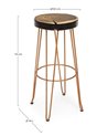 TABURETE BAR RAKEL COBRE