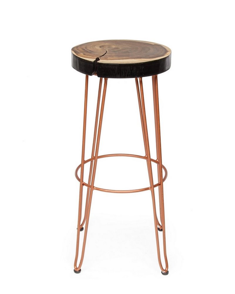 TABURETE BAR RAKEL COBRE