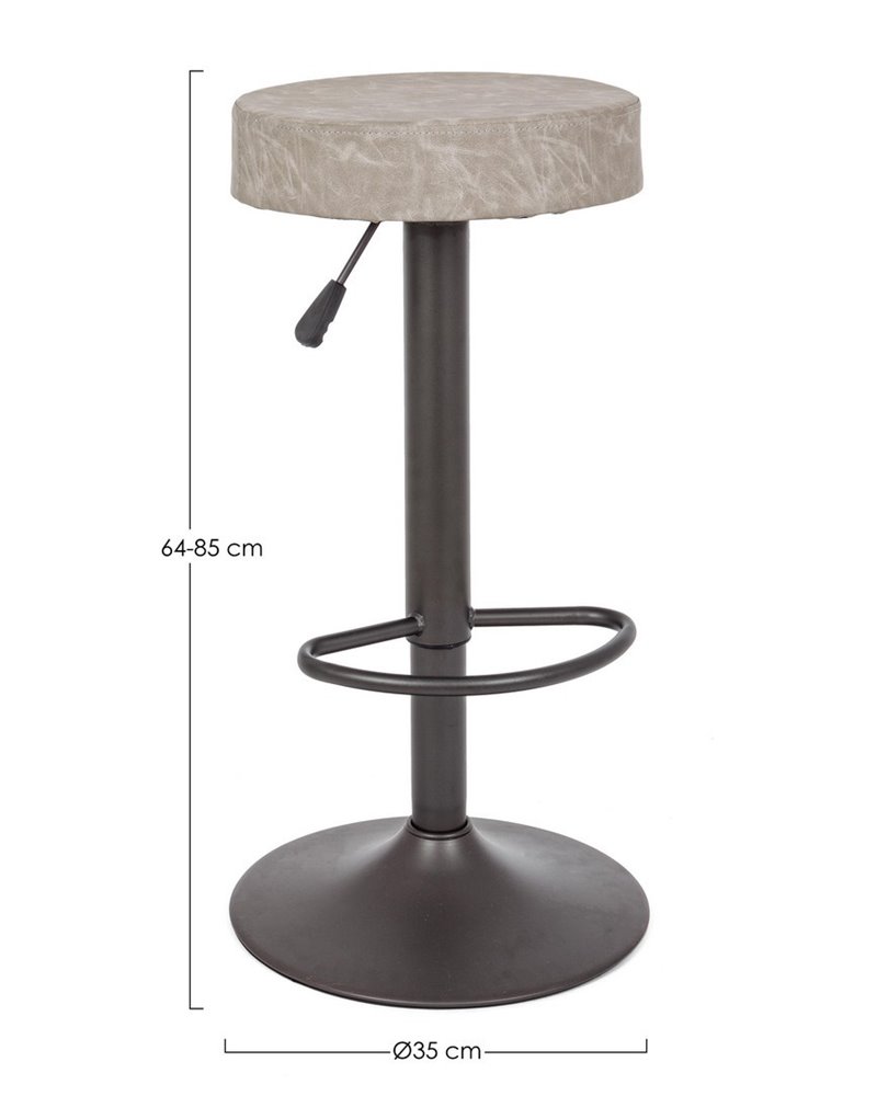TABURETE PIPER GRIS CLARO VINTAGE