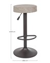 TABURETE PIPER GRIS CLARO VINTAGE