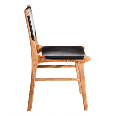CHAISE LONGUE EN TECK NOIR...