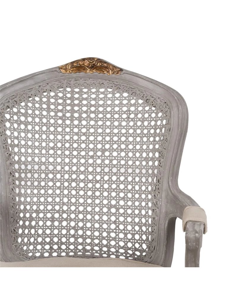 SILLÓN GRIS-BEIGE DM-MADERA SALÓN 58 X 52 X 98,50 CM REF.608023