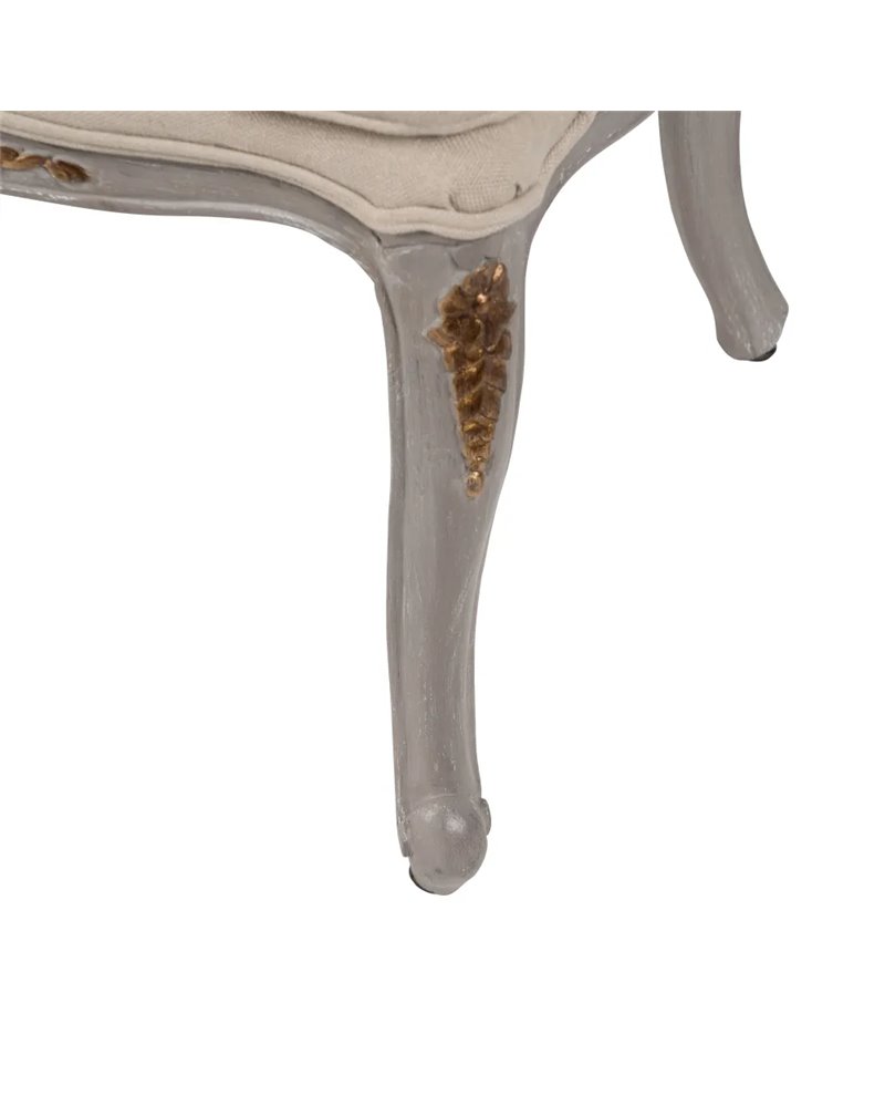 SILLÓN GRIS-BEIGE DM-MADERA SALÓN 58 X 52 X 98,50 CM REF.608023