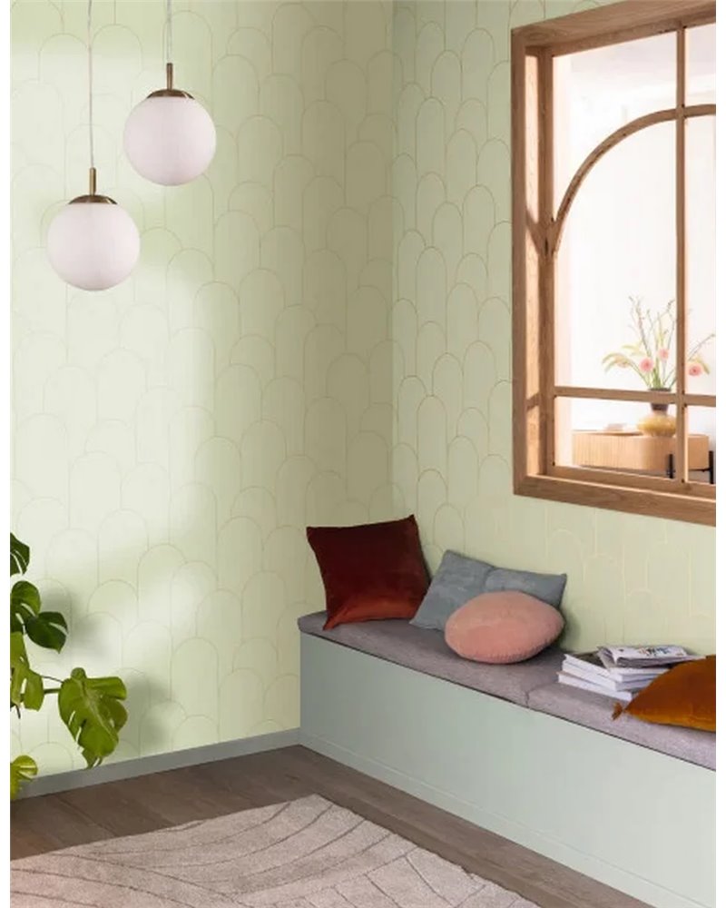 Ornament Vert Amande Dore 105287122