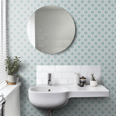 Ditsy Block Bone China Blue...