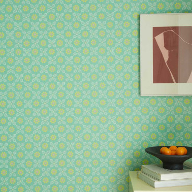 Ditsy Block Green Verditer...