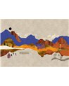 Landschaft Collage Beige M5007-1