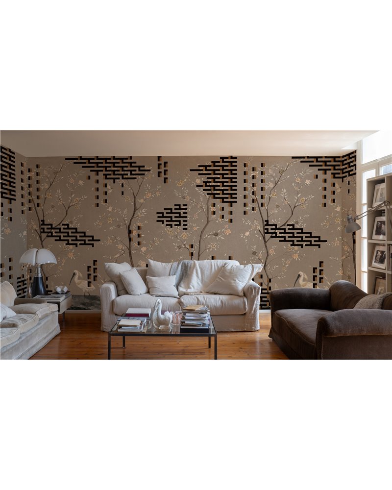 Tetris Chinoiseries Grey M5004-5