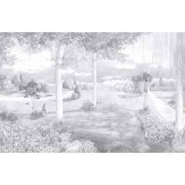 Jardin Public Noir Et Blanc DOM3003
