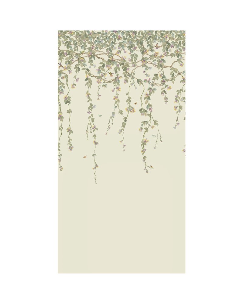 Hummingbirds Flora Multi Old Olive On Eau Du Nil 124-2013 Hummingbirds Flora Multi Old Olive On Eau Du Nil 124-2013