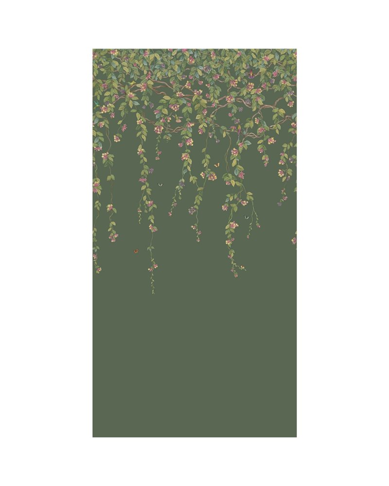 Hummingbirds Flora Fuchsia On Racing Green 124-2012 Hummingbirds Flora Fuchsia On Racing Green 124-2012