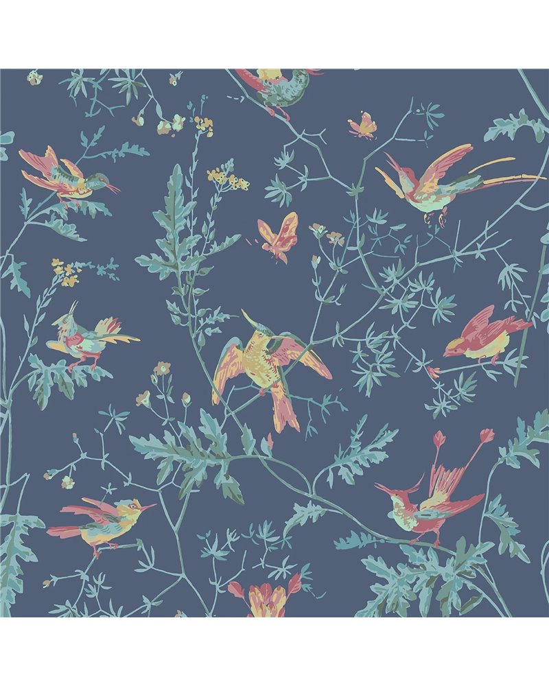 Hummingbirds Multi Petrol On Midnight 100-14068 Hummingbirds Multi Petrol On Midnight 100-14068