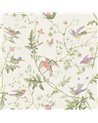 Hummingbirds Soft Multi Olive Green On White 100-14067