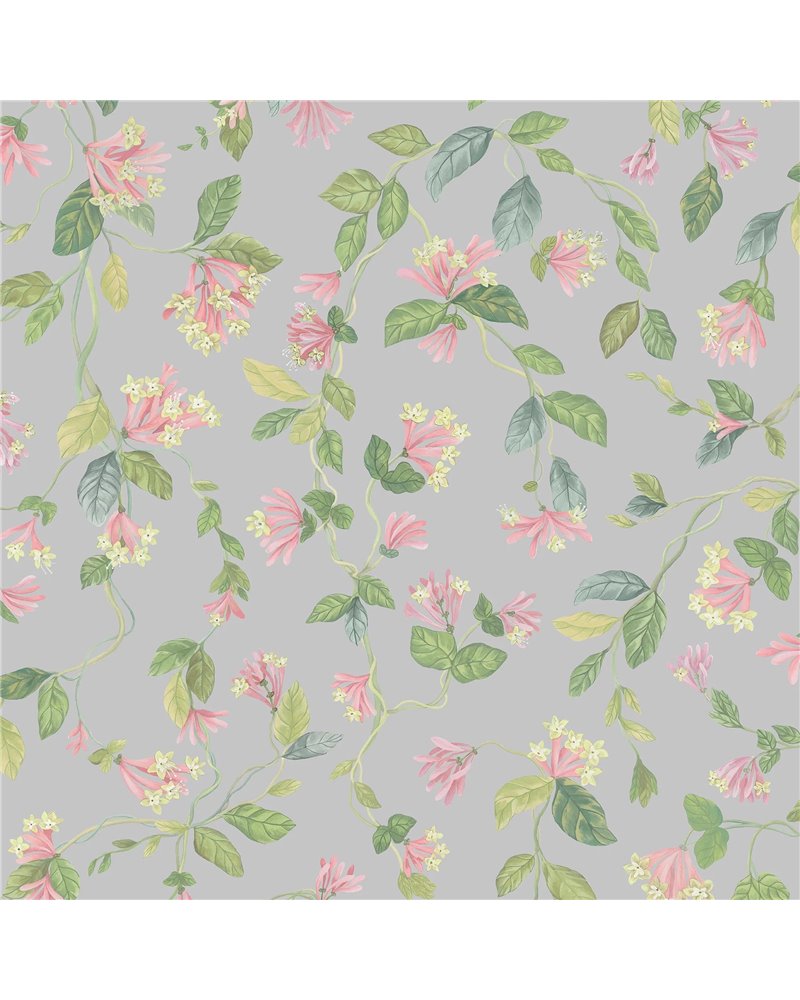 Flora Rose & Olive On Grey 124-3017 Flora Rose & Olive On Grey 124-3017