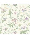 Hummingbirds Blush Sage & Mulberry On Cream 124-1001