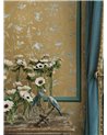 Hummingbirds Ice Blue On Metallic Gold 124-1006