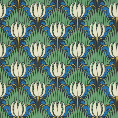 Tulip & Bird Goblin Green & Raven AARC510016