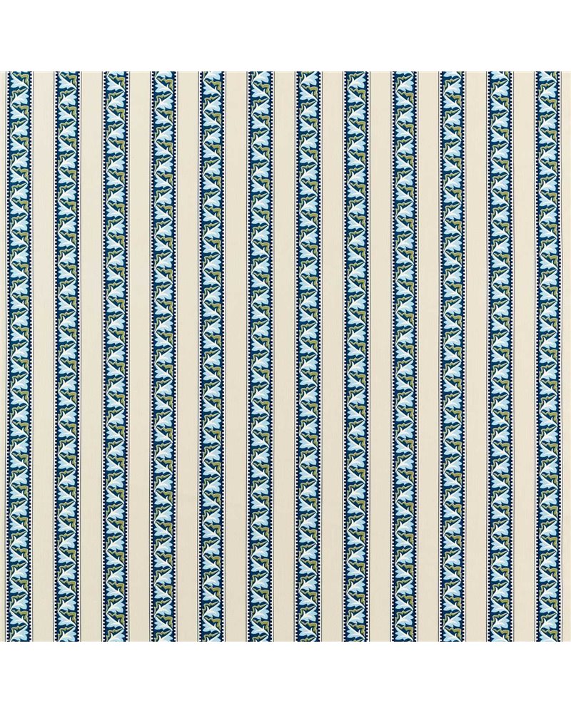 Red Car Stripe Indigo Linen MLIF227247 Red Car Stripe Indigo Linen MLIF227247