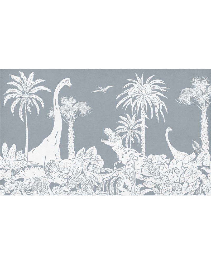 Monochrome Dino - Blue W14680