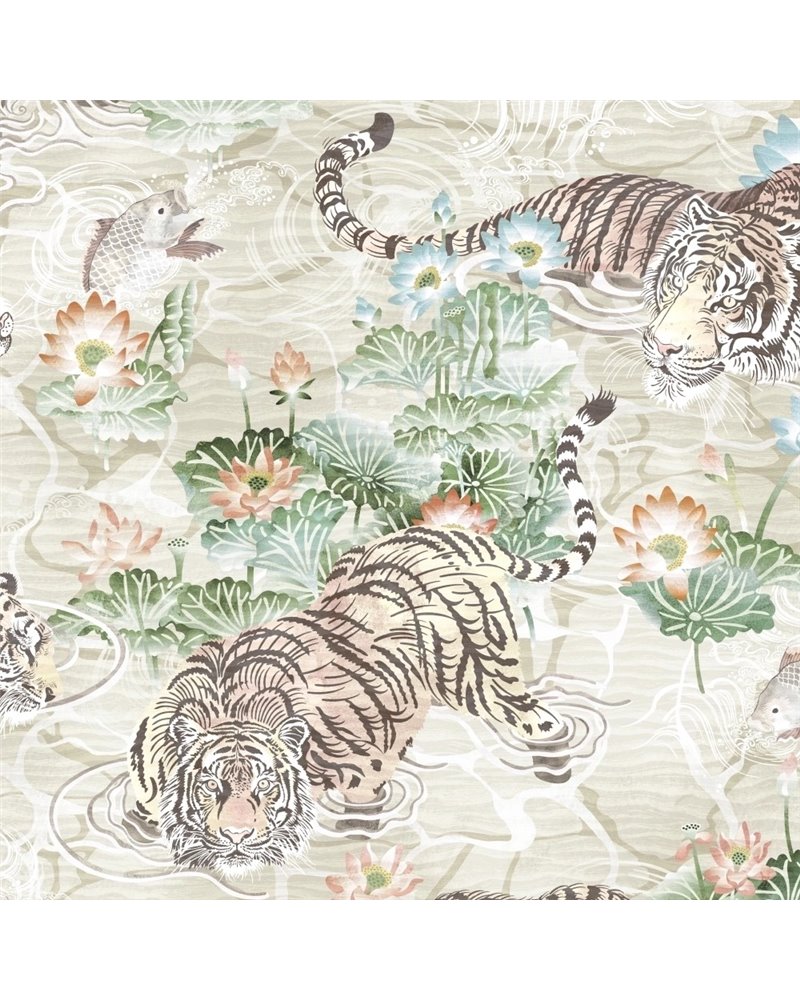Tiger Lily Linen & Green BMPP004-09C Tiger Lily Linen & Green BMPP004-09C