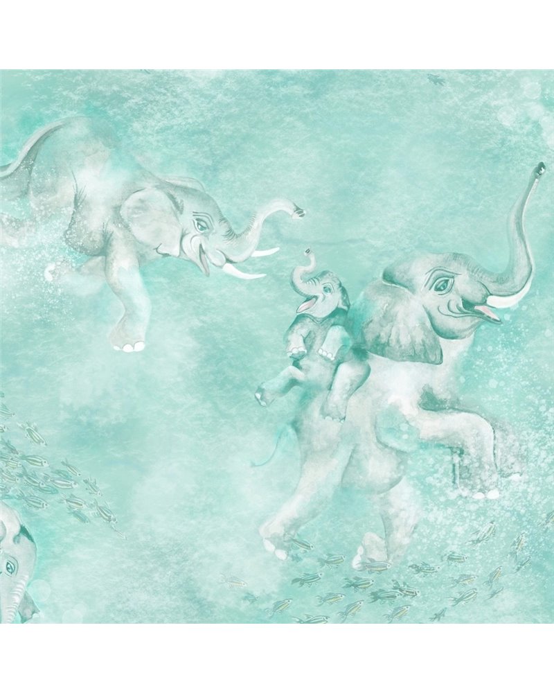 Elephant Breaststroke Aqua BMPP004-02A Elephant Breaststroke Aqua BMPP004-02A