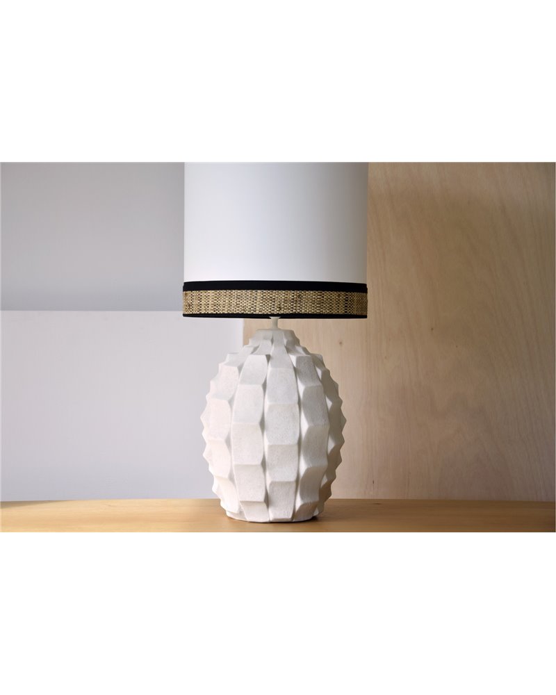 LÁMPARA MESA CERÁMICA ELENA CON PANTALLA LÁMPARA MESA CERÁMICA ELENA CON PANTALLA