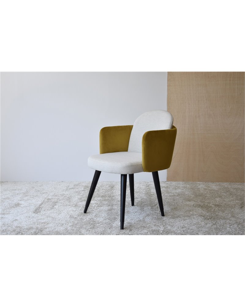 SET 2 SILLAS COMEDOR CON BRAZOS. OCRE SET 2 SILLAS COMEDOR CON BRAZOS. OCRE