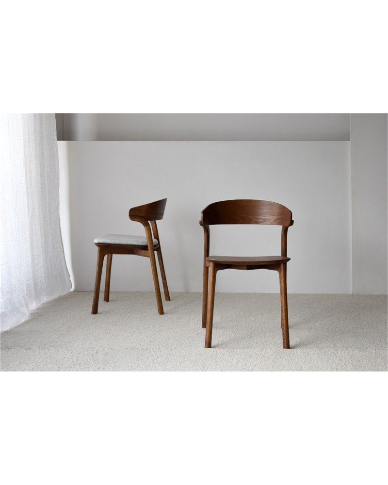 SET 2 SILLAS EMMA. MADERA.MARRÓN GRIS