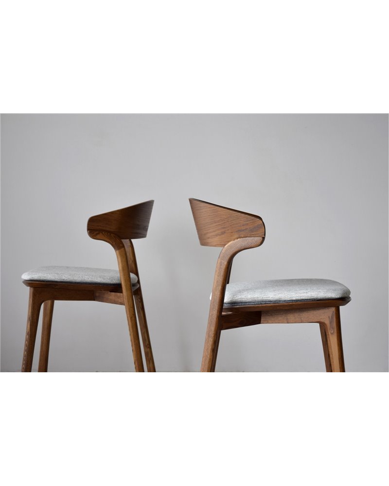 SET 2 SILLAS EMMA. MADERA.MARRÓN GRIS