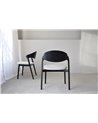SET 2 SILLAS LEA. MADERA.NEGRO BEIGE