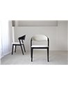 SET 2 SILLAS LEA. MADERA.NEGRO BEIGE