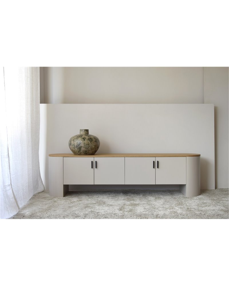 MUEBLE TV COL.TEA. GRIS ARENA Y ROBLE MUEBLE TV COL.TEA. GRIS ARENA Y ROBLE