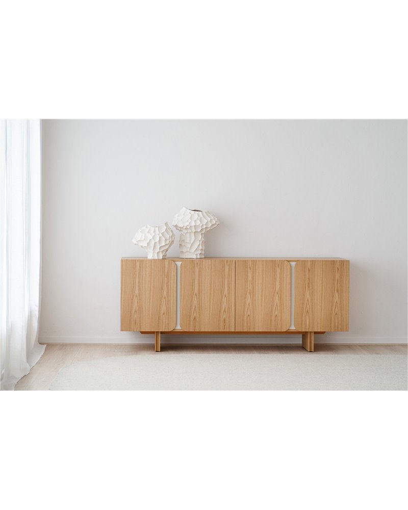 APARADOR CURVA. ROBLE NATURAL,ARENA MATE APARADOR CURVA. ROBLE NATURAL,ARENA MATE