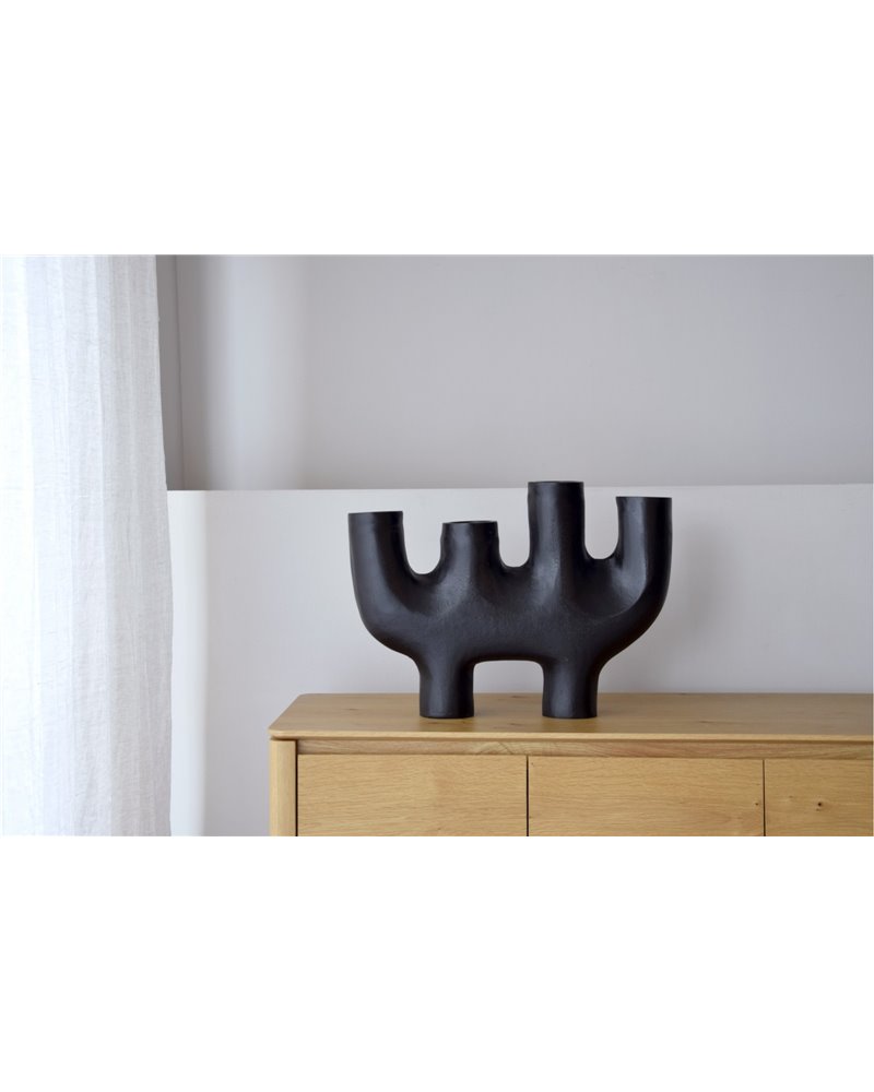 CANDELABRO TOTEM N.3. METAL.NEGRO