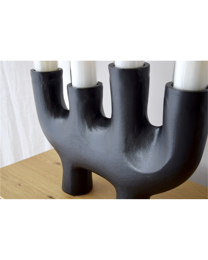 CANDELABRO TOTEM N.3. METAL.NEGRO