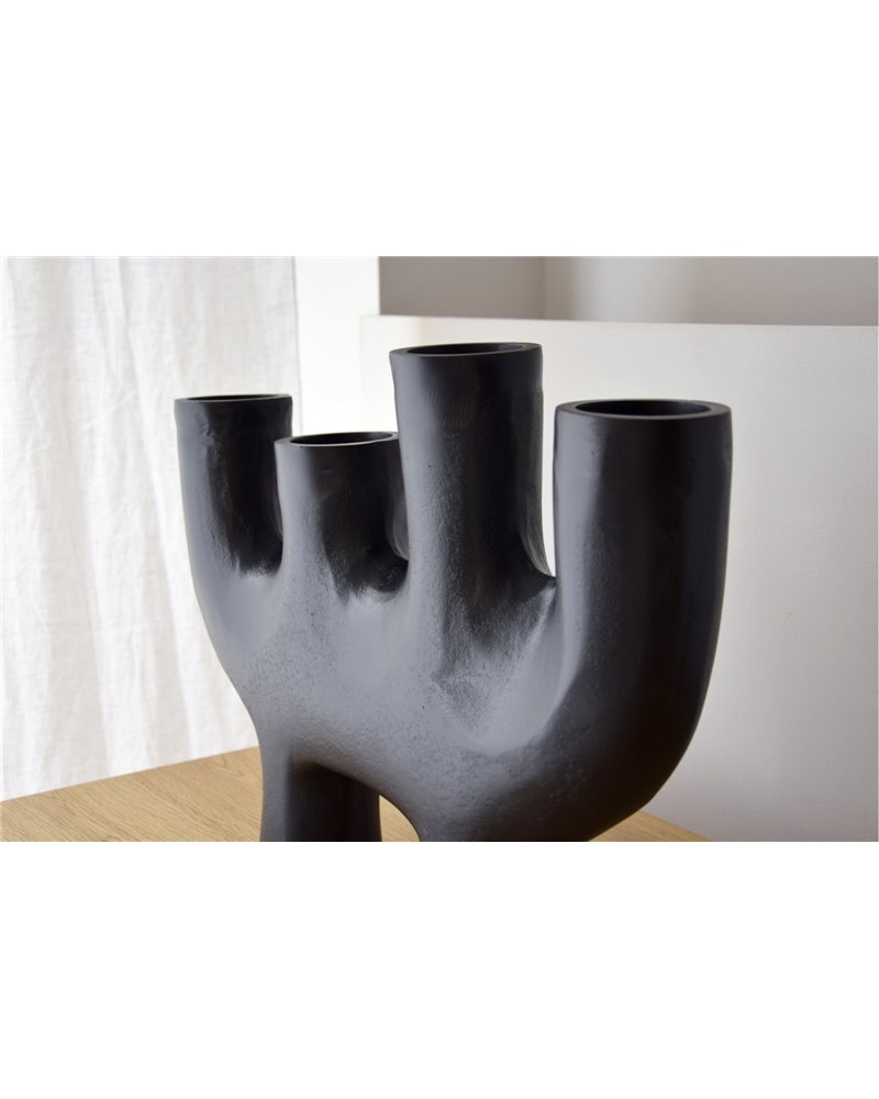 CANDELABRO TOTEM N.3. METAL.NEGRO