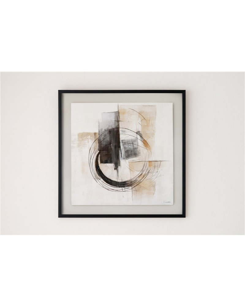 CUADRO ABSTRACTO ARO N1. ARENA NEGRO CUADRO ABSTRACTO ARO N1. ARENA NEGRO