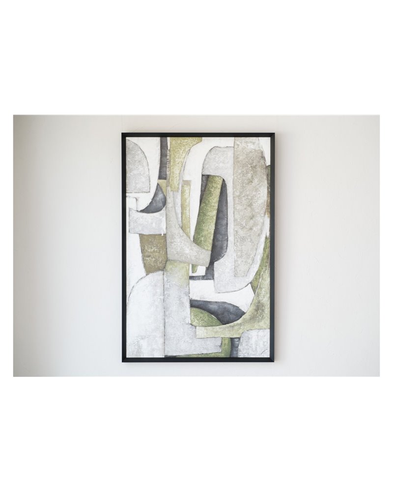 CUADRO ABSTRACTO FORMAS N1.VERDE-GRIS CUADRO ABSTRACTO FORMAS N1.VERDE-GRIS