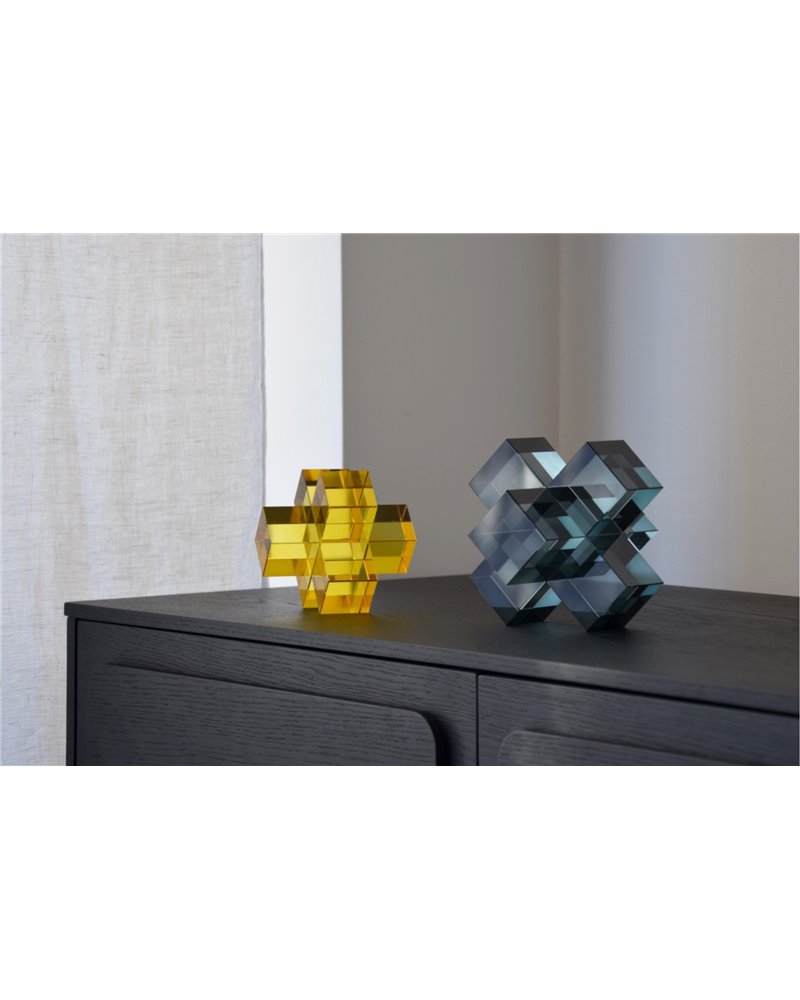 SET DE 2 PIEZAS CRISTAL COLOR. CUBOS SET DE 2 PIEZAS CRISTAL COLOR. CUBOS