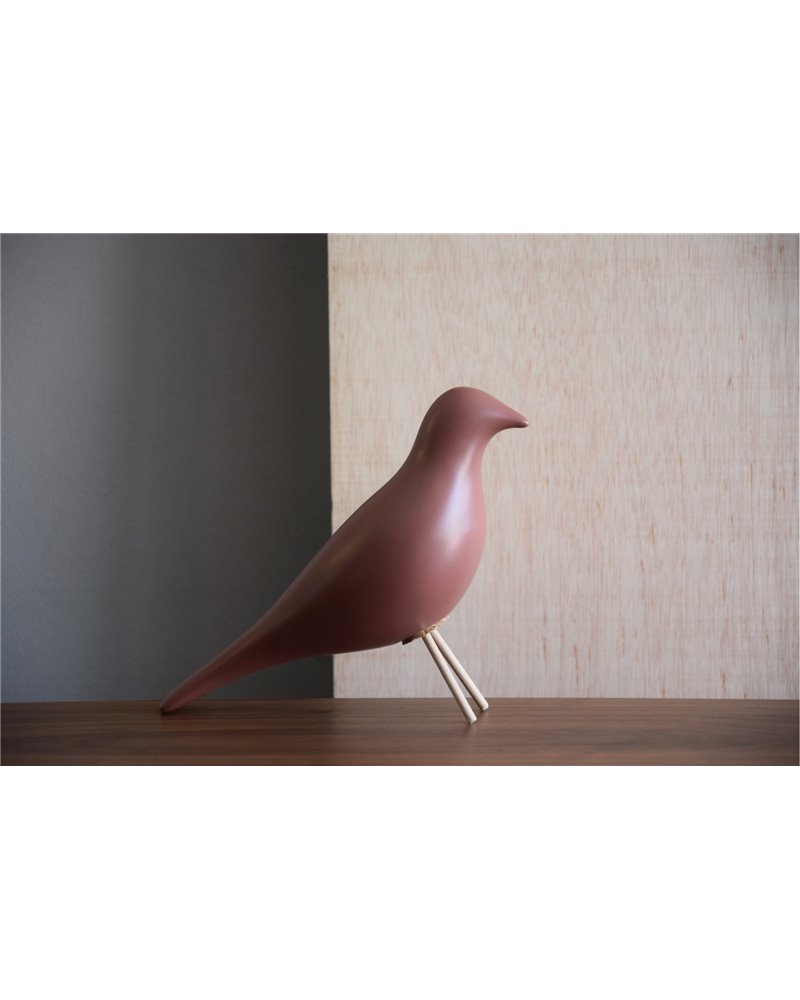 PÁJARO CERÁMICA ROSA OSCURO MATE PÁJARO CERÁMICA ROSA OSCURO MATE