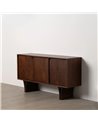 APARADOR MARRÓN MADERA DE ACACIA SALÓN 145 X 40 X 80 CM REF.-612684