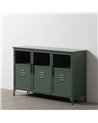 APARADOR VERDE MENTA METAL-CRISTAL 120 X 35 X 76 CM REF.-611362