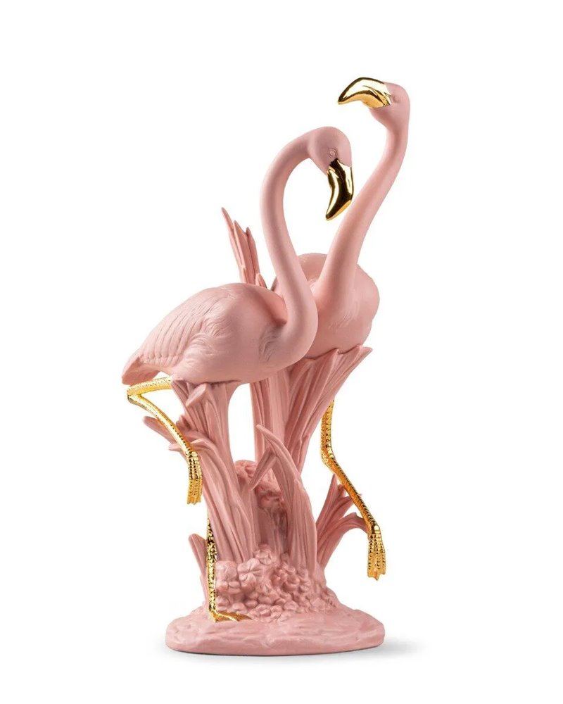 Escultura Flamencos. Rosa Escultura Flamencos. Rosa