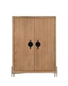 ARMARIO BLANCO-NATURAL MADERA-METAL 70 X 40 X 172 CM REF.-611314