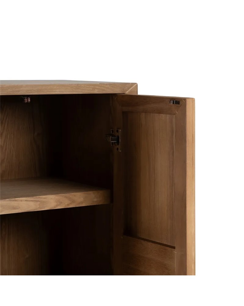 ARMARIO BLANCO-NATURAL MADERA-METAL 70 X 40 X 172 CM REF.-611314