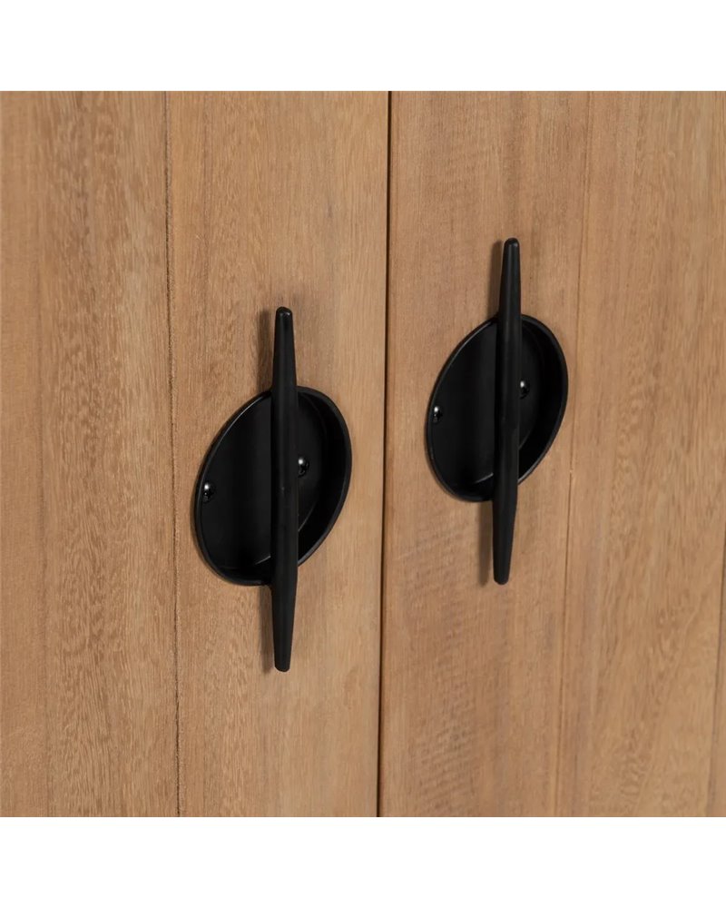 ARMARIO BLANCO-NATURAL MADERA-METAL 70 X 40 X 172 CM REF.-611314