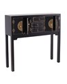 CONSOLA 4 PUERTAS Y 3 CAJONES NEGRO 95 X 26 X 90 CM