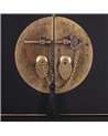 CONSOLA 4 PUERTAS Y 3 CAJONES NEGRO 95 X 26 X 90 CM